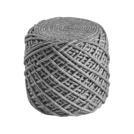 MyPouf Royal 888 Ezüst szürke színű kör alakú pouf ülőke