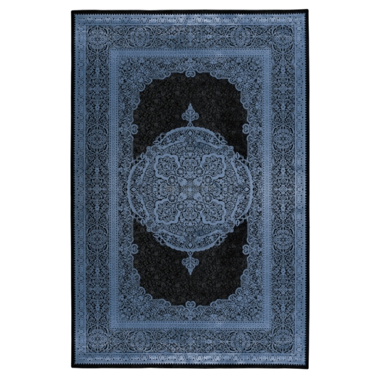 myPalace 160 Zafir Kék és fekete mintás luxus szőnyeg