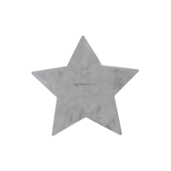 MyLuna 858 Szürke színű csillag alakú puha gyerekszőnyeg 86-86cm