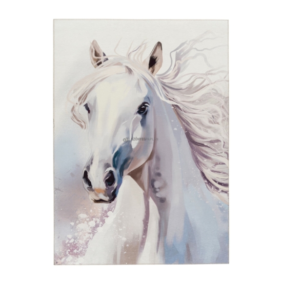 MyTorino 237 csodás fehér színű lovacska mintás gyerekszőnyeg
